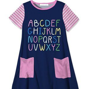 SUNSHINE SWING GIRL'S ALPHABET DRESS SIZE 4